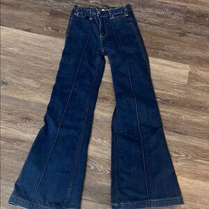 Abercrombie Women's Blue Flared Jeans